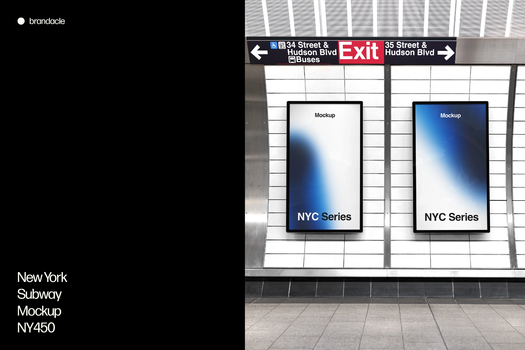Subway Station Poster Mockup