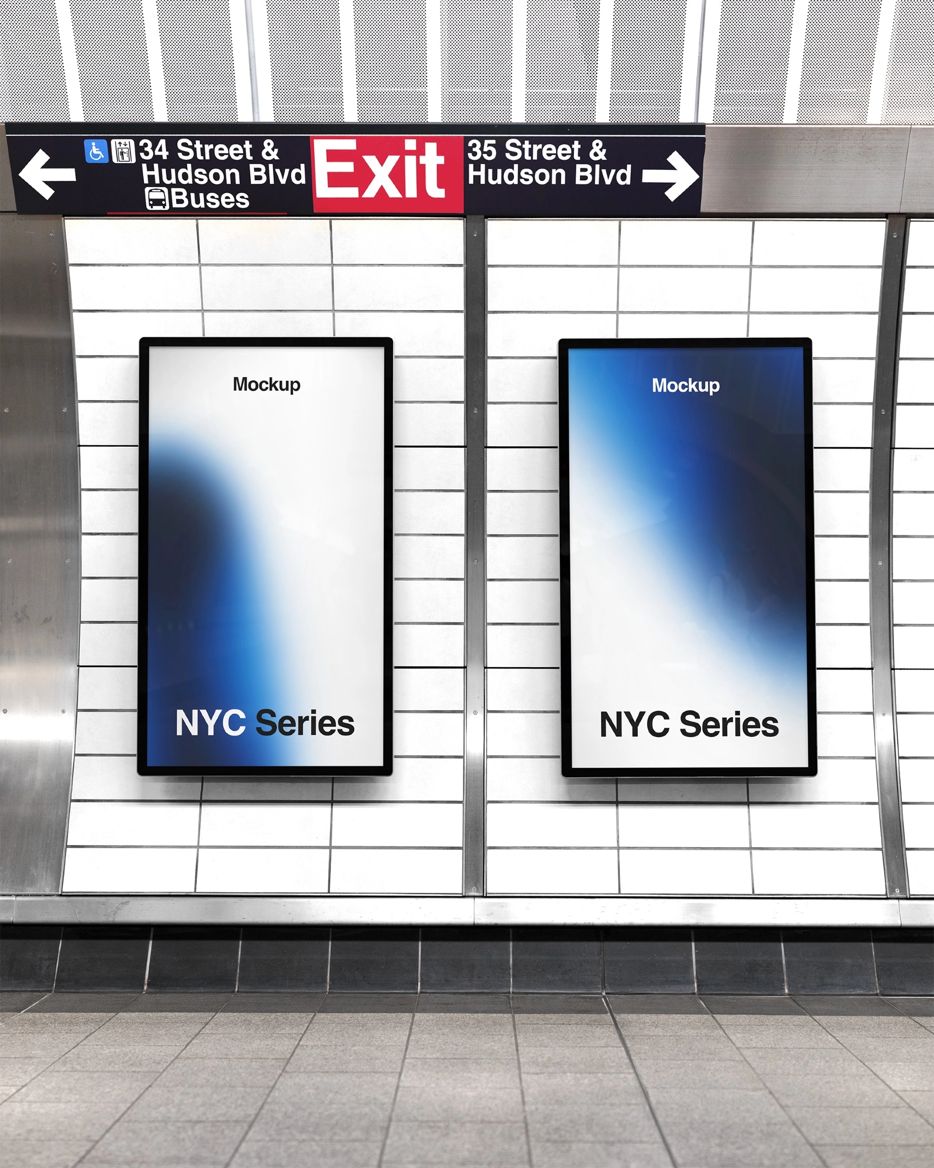 Subway Station Poster Mockup