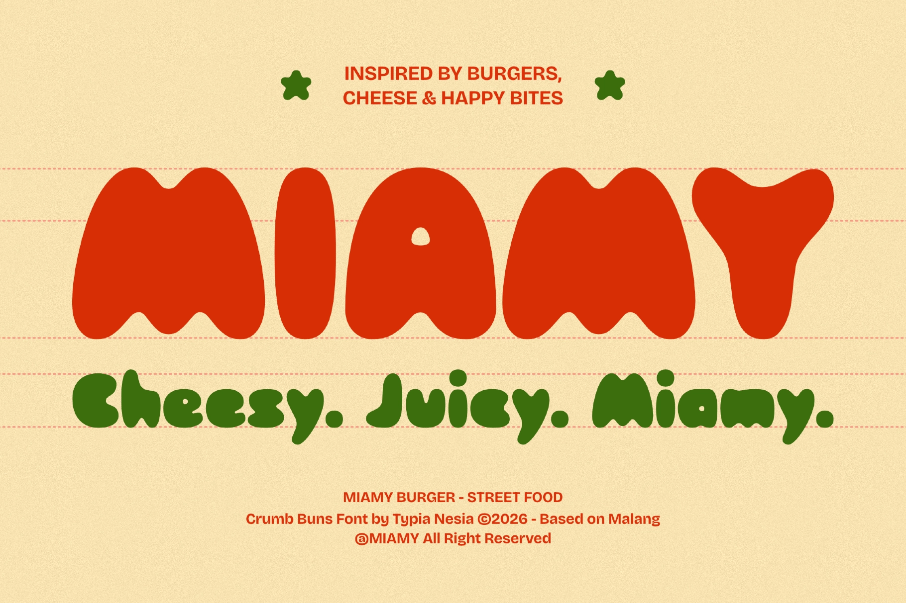 Crumb Buns - Chunky Bubble Display Font