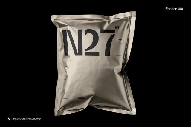 Foil Pouch Packaging Mockup