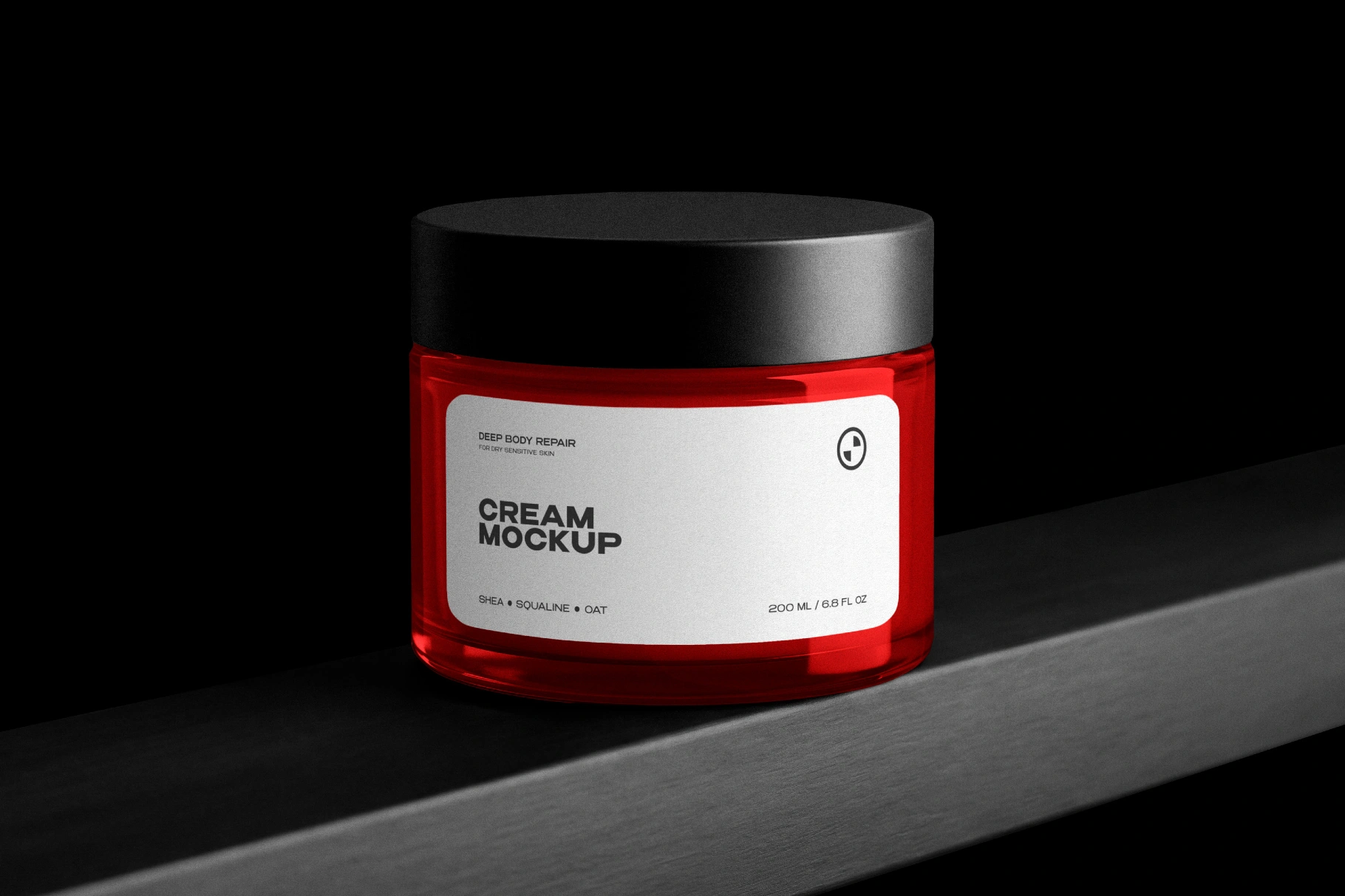 Glossy Cosmetic Jar Mockup