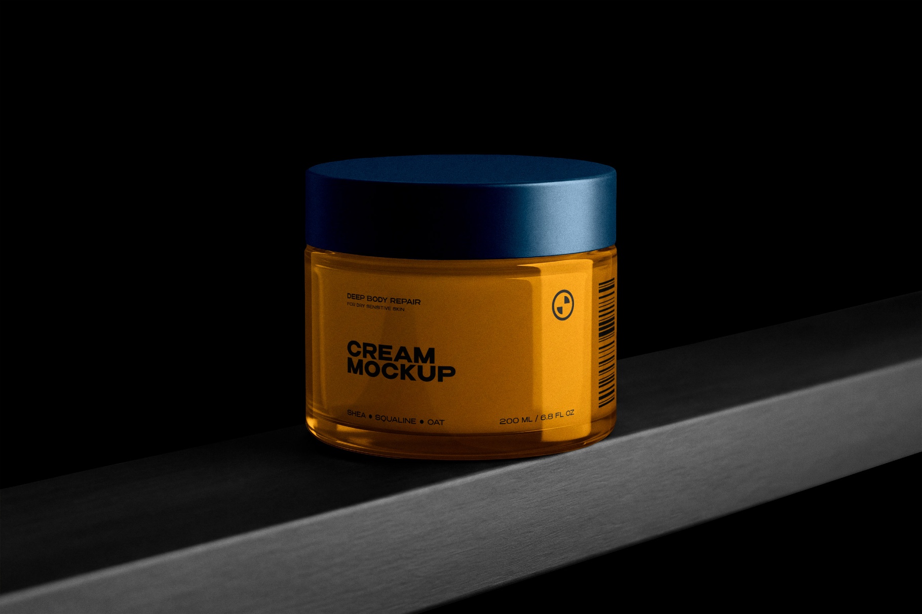 Glossy Cosmetic Jar Mockup