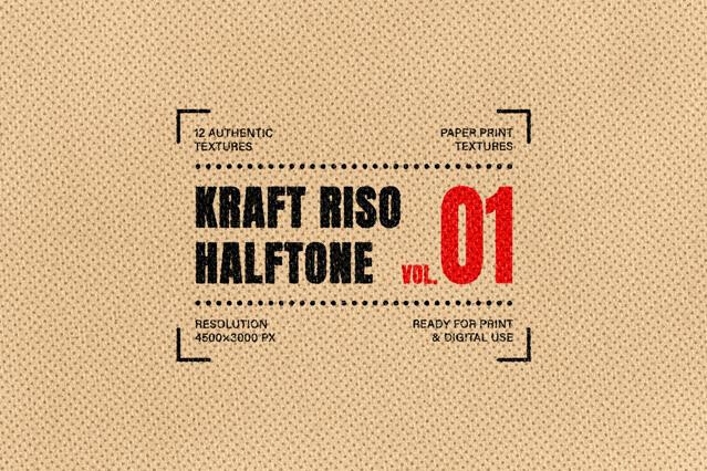 Kraft Riso B&W Halftone Texture