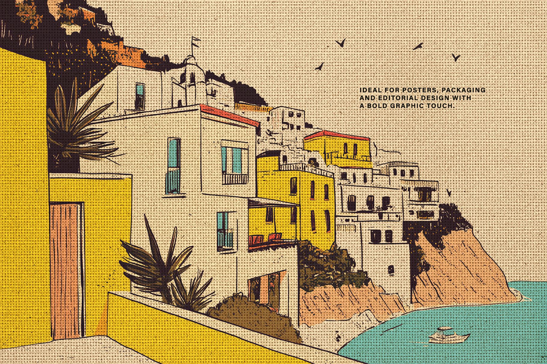 Kraft Riso B&W Halftone Texture