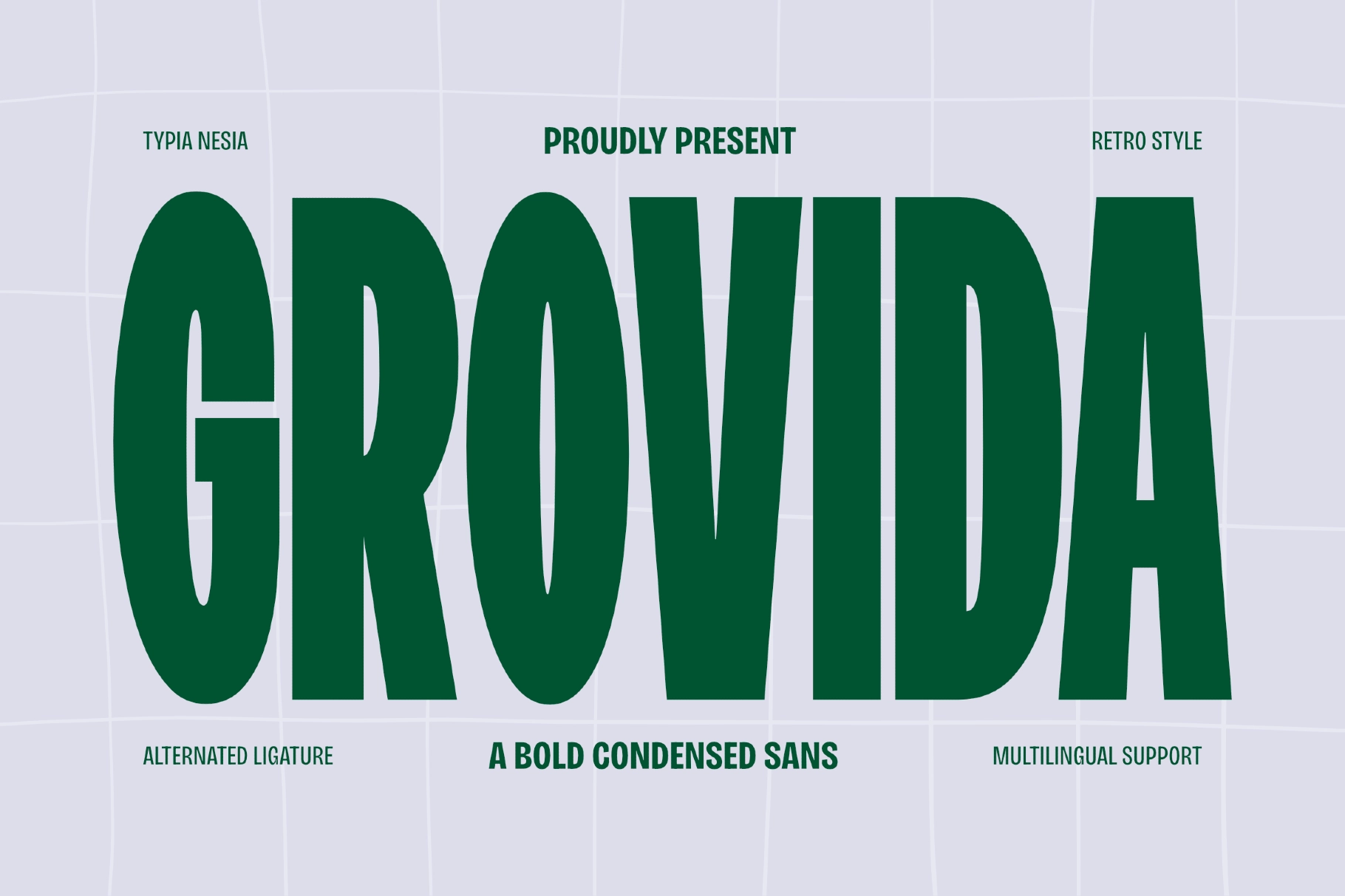 Grovida - Bold Retro Condensed Sans Font