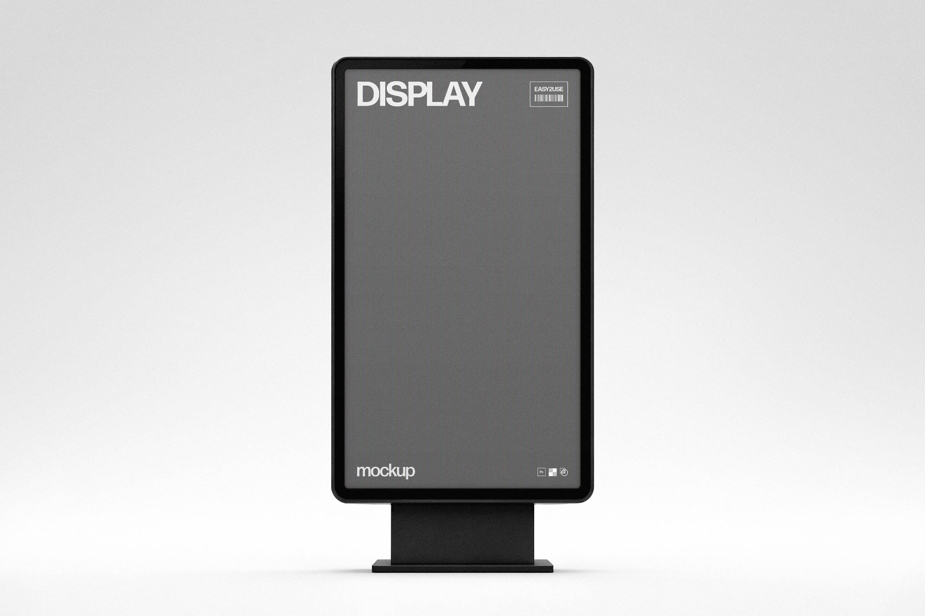 Vertical Digital Screen Mockup