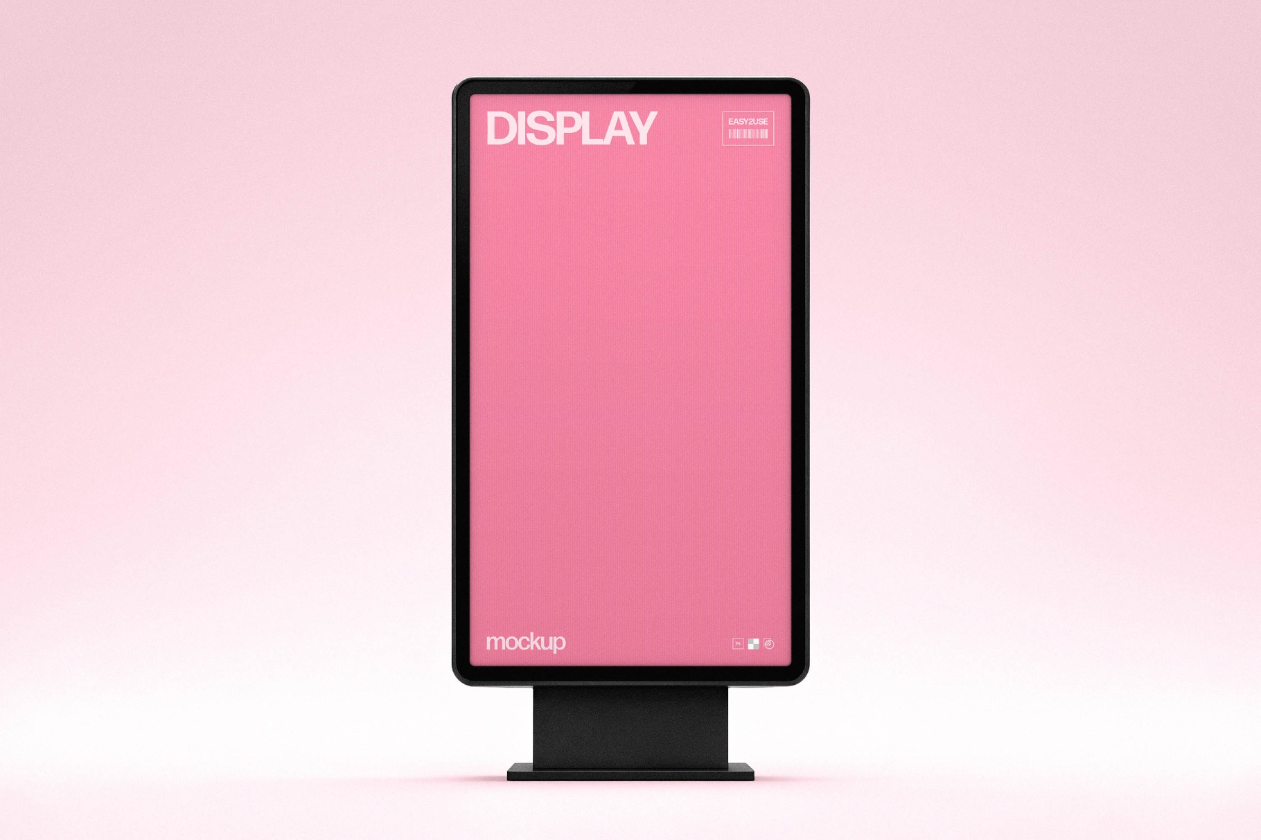 Vertical Digital Screen Mockup