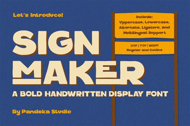 Signmaker - Bold Handwritten Display Font