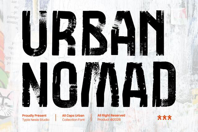 Urban Nomad - Distressed Display Font