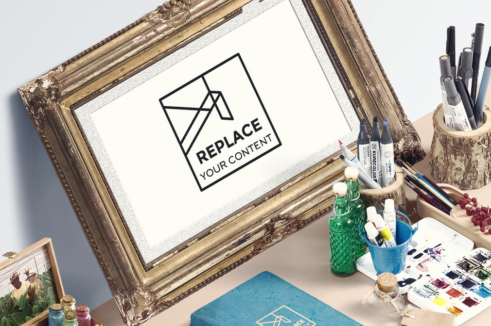 Artistic scene generator — download free PSD mockups