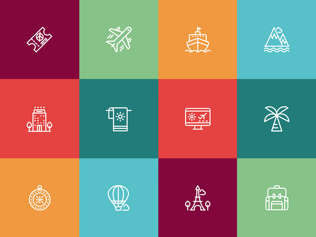 Free Holiday Amp Travel Icon Set Download Ai Eps Svg Png