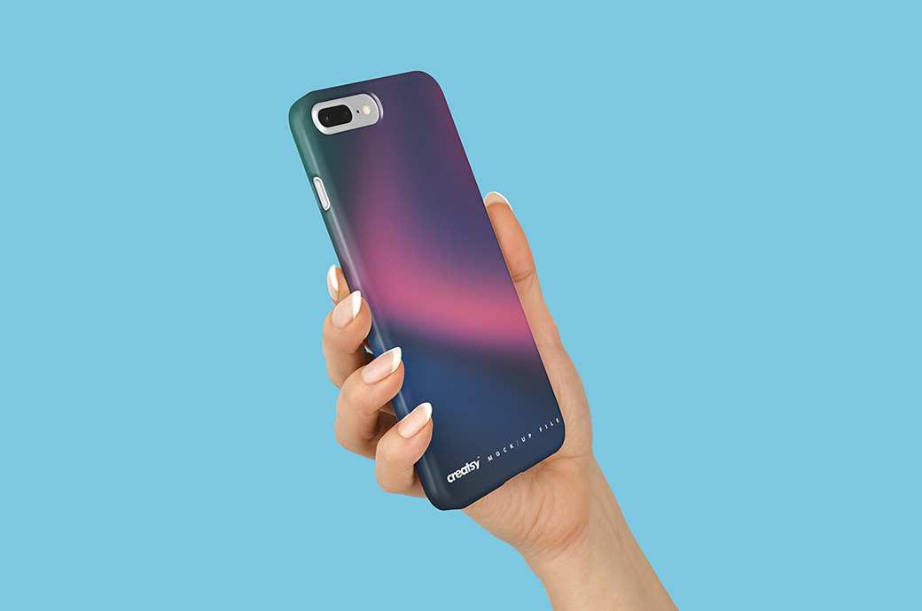 Free iPhone 8 case mockup set download PSD template