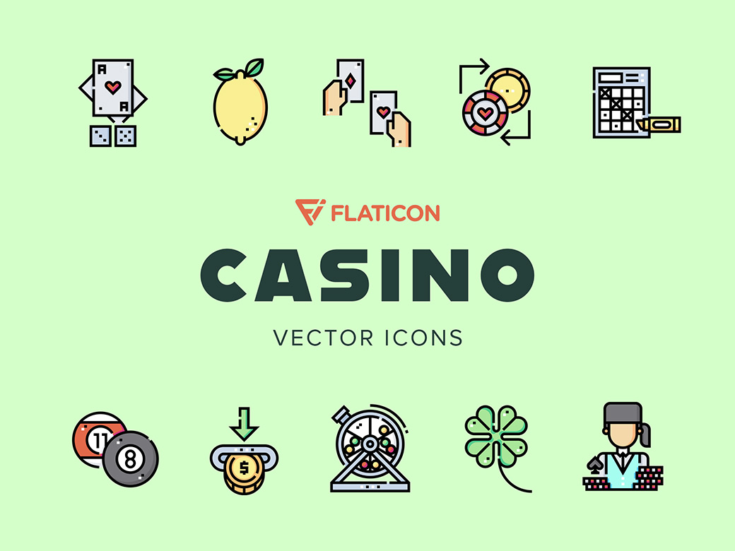 Free Vector  Realistic isolated and colored casino online games icon set  with equipments and attributes