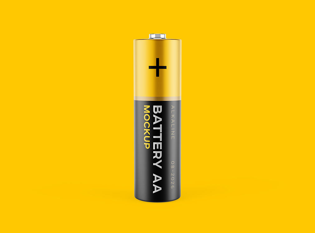 Download Free Mockup — AA Battery