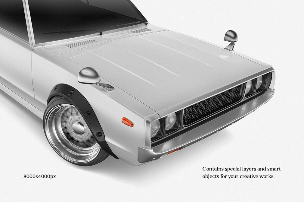 Download Download Retro Sport Car Mockup