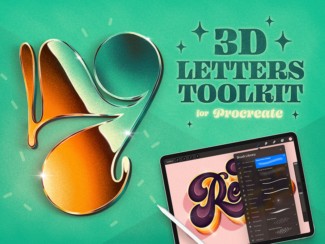 procreate letters free