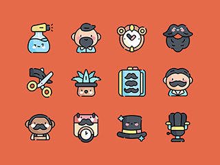 Barber Shop Vector Icons