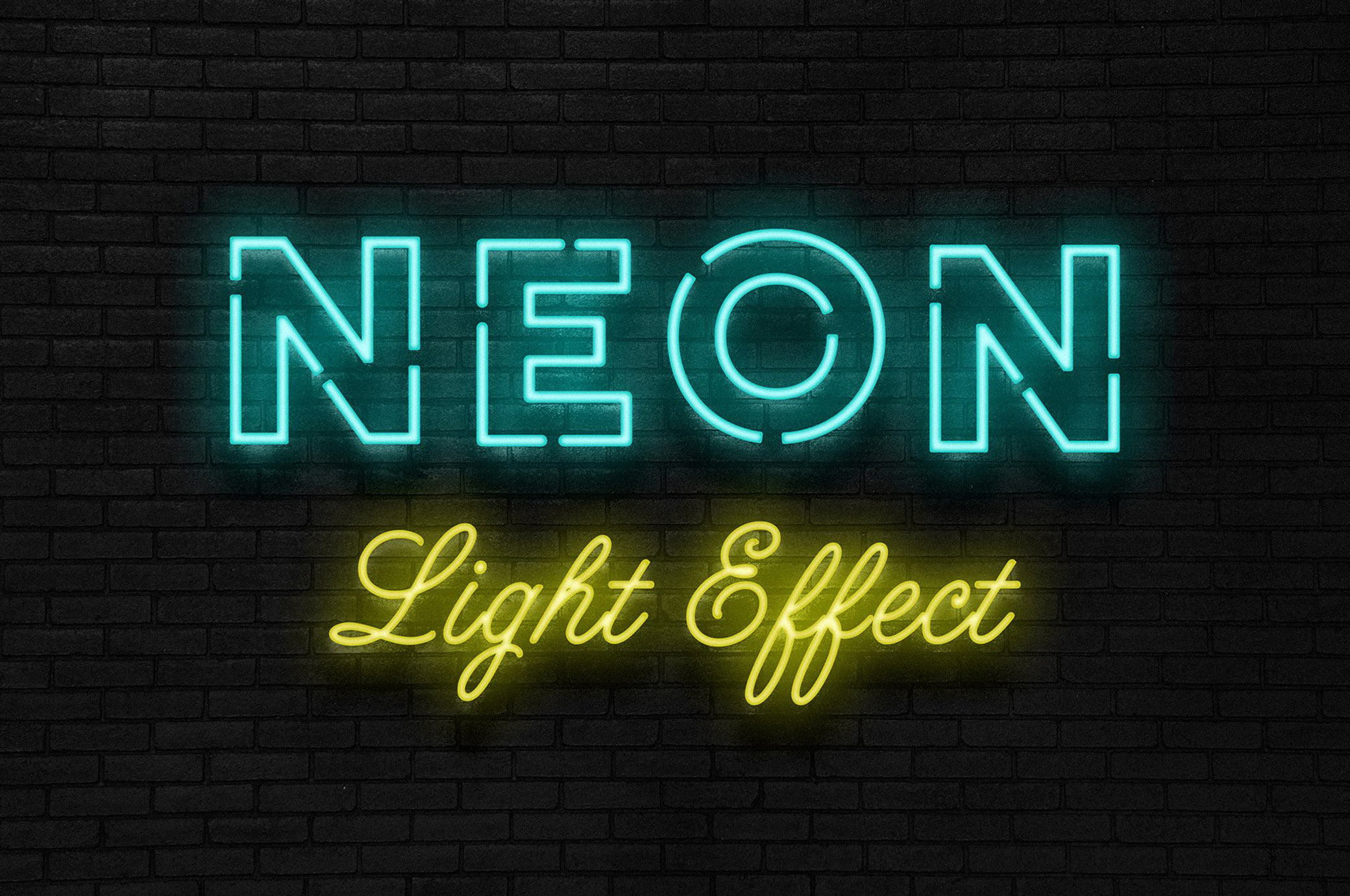 text styles photoshop neon