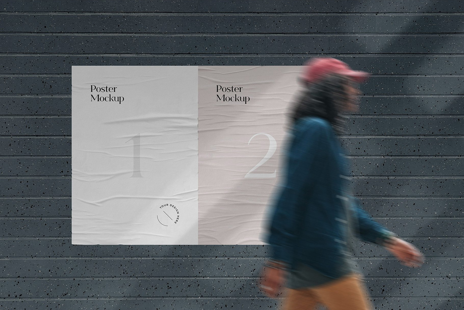 Glued Poster Mockups Collection by Pixelbuddha