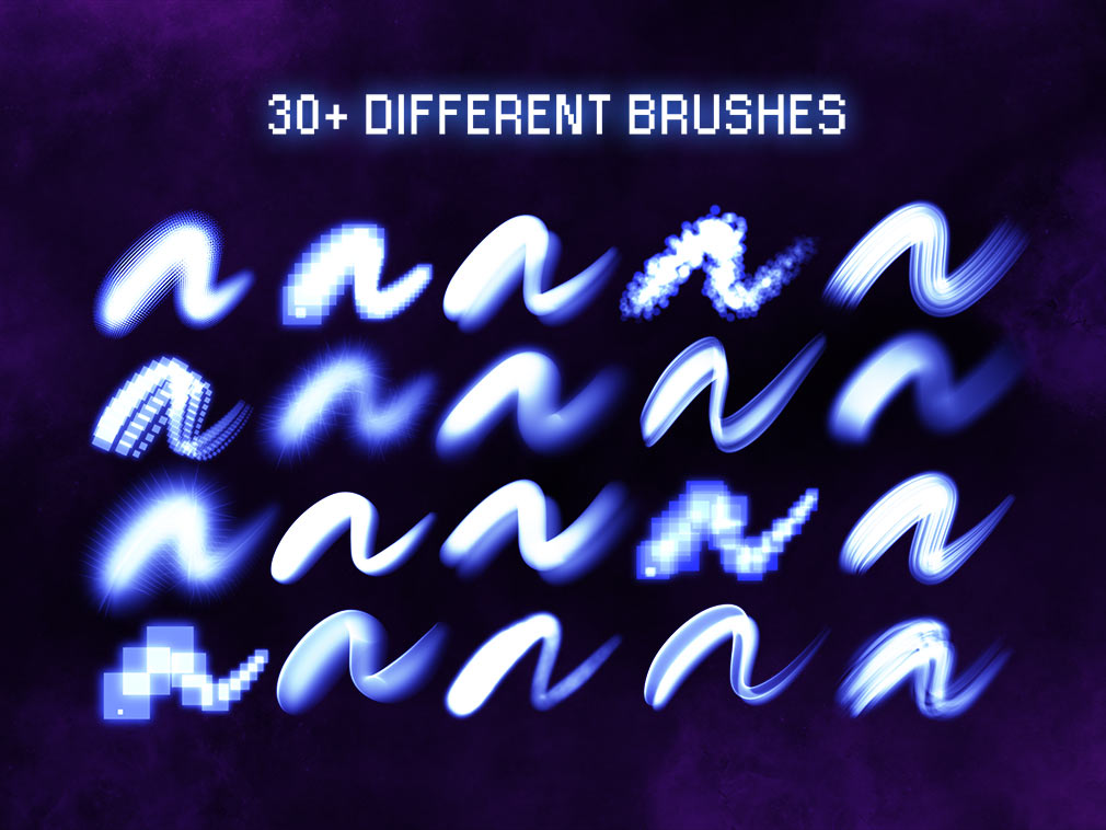 Download Download Glow Neon Procreate Brushes