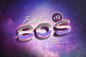 Back to the 80s Retro Text Effects by Pixelbuddha