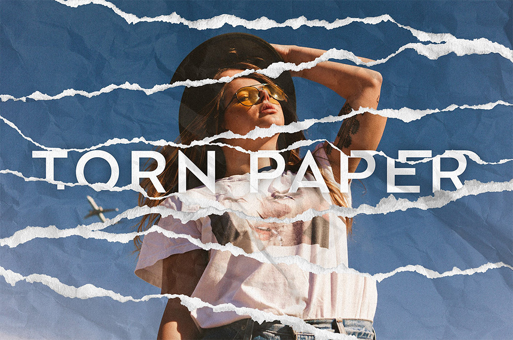 torn paper edge psd