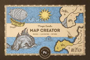 Vintage Map Creator for Photoshop by Pixelbuddha