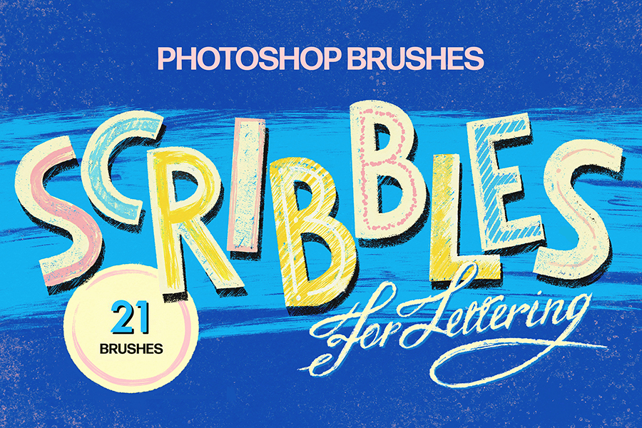 Scribbles Photoshop Brushes by Pixelbuddha