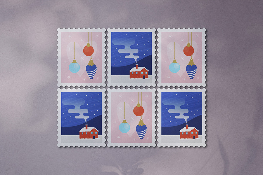 Postage Stamp Mockups by Pixelbuddha