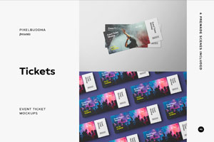 Event Tickets Mockup Set by Pixelbuddha