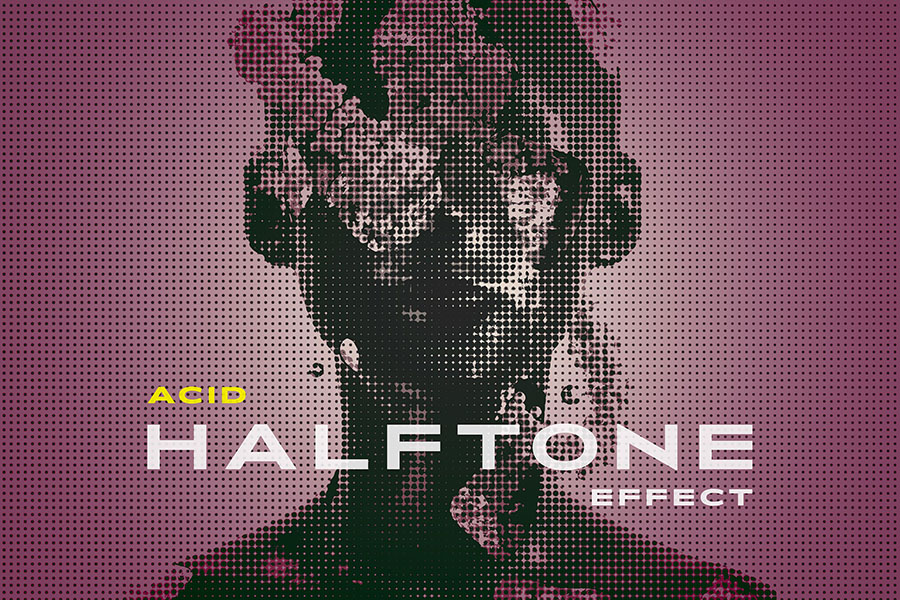 Acid Halftone Photo Effect by Pixelbuddha