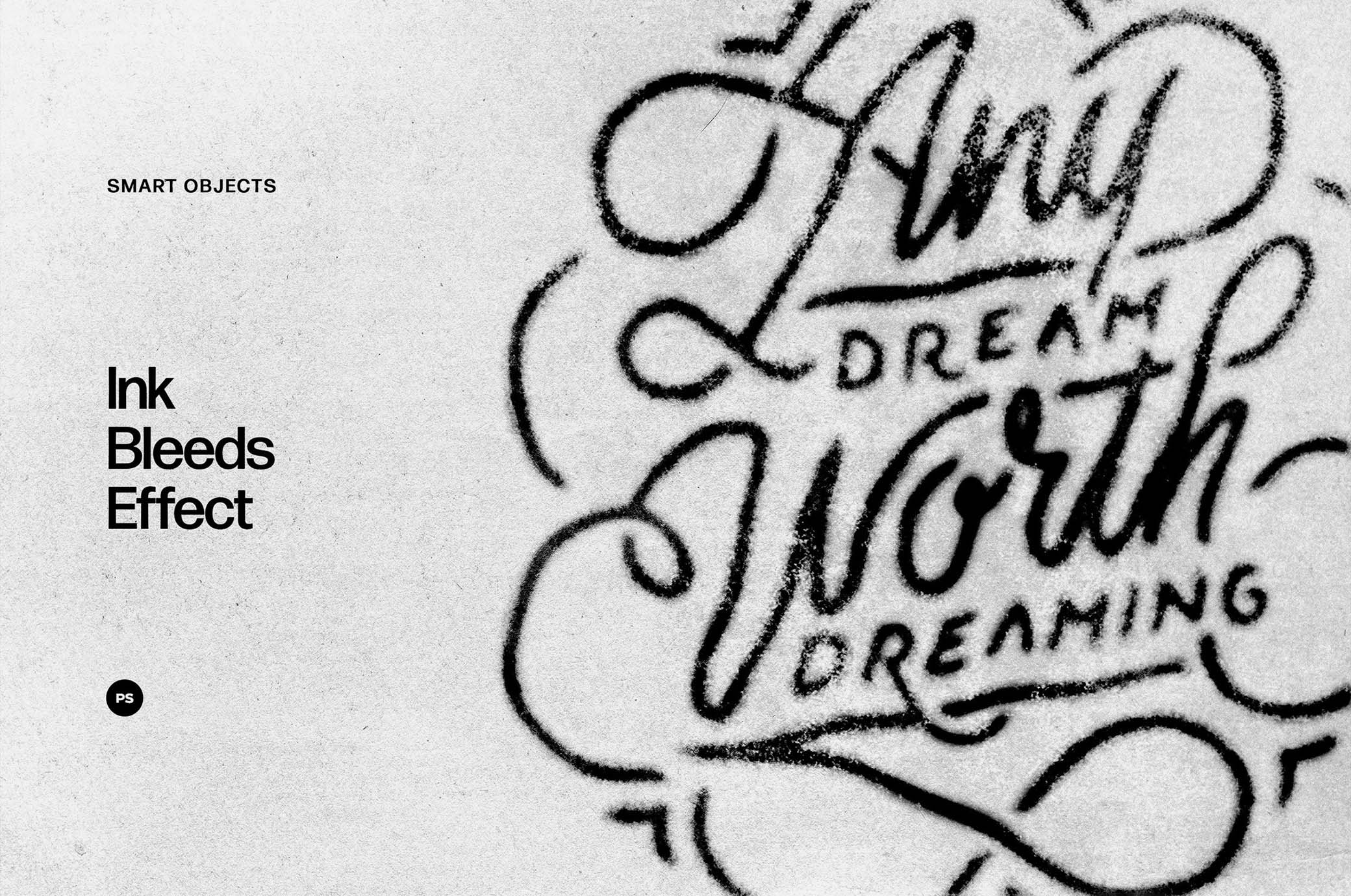 Distressed Ink Bleed Effect