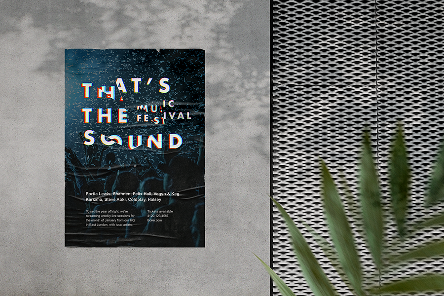 How to Create Poster Design with Chromatic Glitch Text Effect