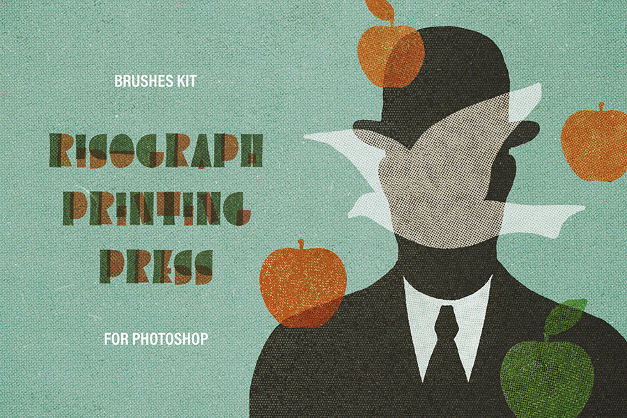 Printing Press Photoshop Brushes by Pixelbuddha