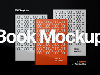Book Mockup Scenes by Pixelbuddha