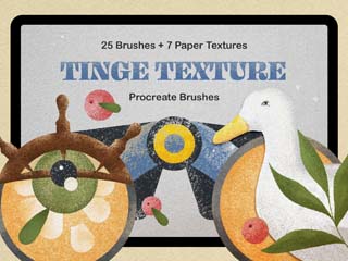 Tinge Texture Procreate Brushes by Pixelbuddha