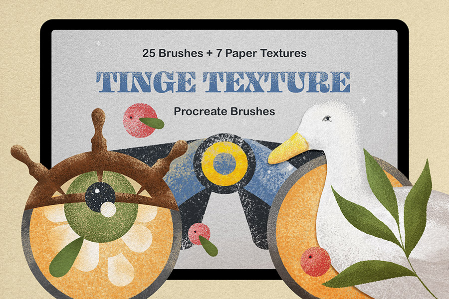 Tinge Texture Procreate Brushes by Pixelbuddha