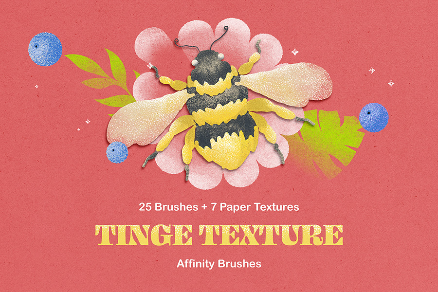 Tinge Texture Affinity Brushes by Pixelbuddha
