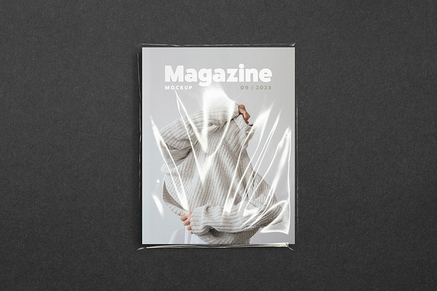 Wrapped Magazine Mockups by Pixelbuddha