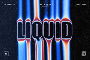 Liquid Text Effects Collection by Pixelbuddha