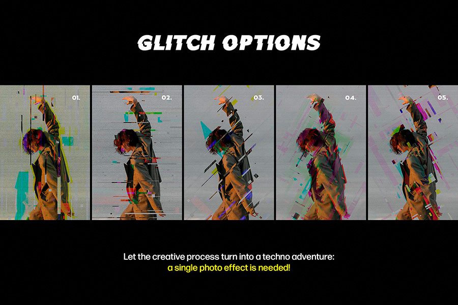Glitch & Distortion Effects Bundle by Pixelbuddha
