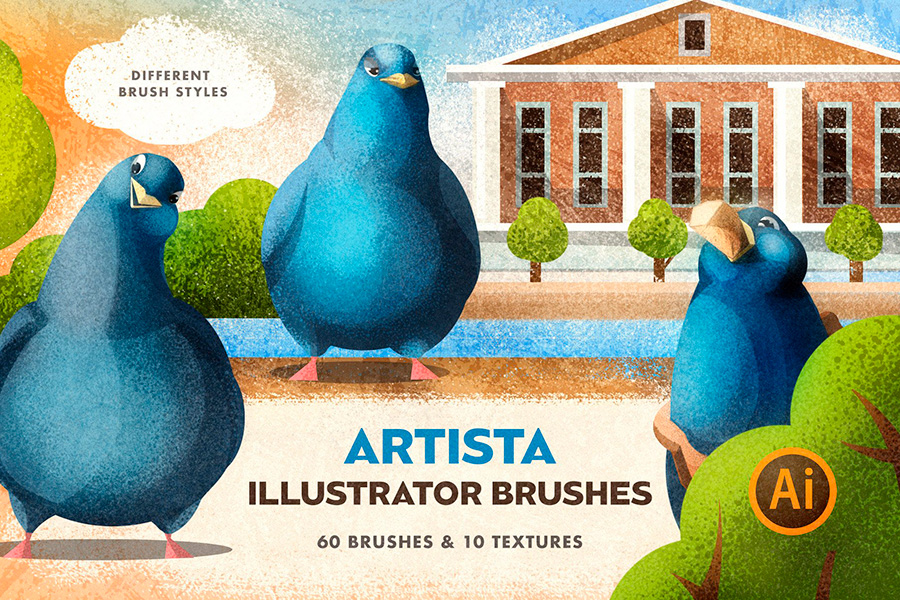 Illustrator Brushes Bundle by Pixelbuddha