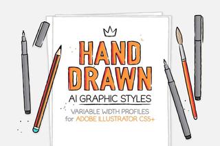 Download Hand-Drawn Styles & Brushes for Illustrator