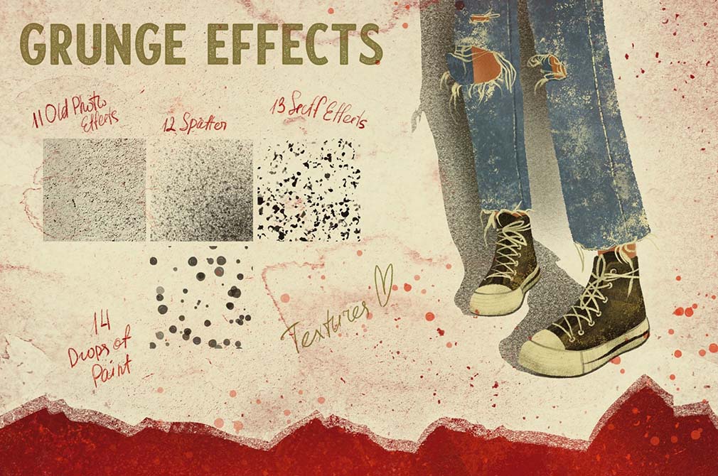 Vintage Texture Brushes