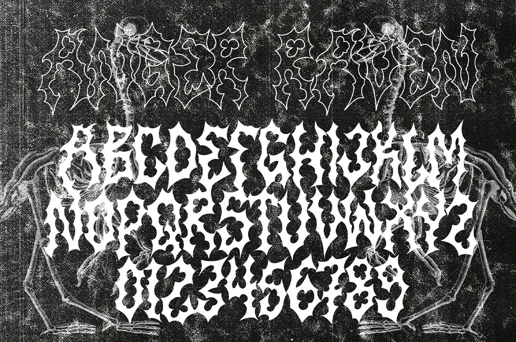 ANGER RAVEN – Death Metal Font