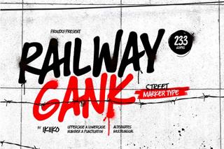 Railway Gank — Street Marker Font