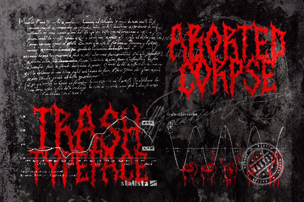 Aborted Corpse — Thrash Typeface