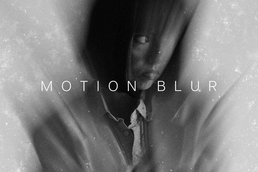 Monochrome Motion Blur Photo Effect