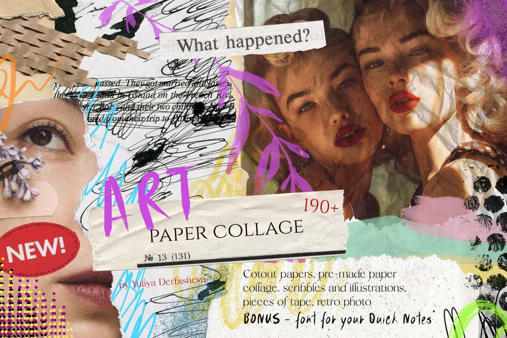 Art Paper Collage Elements