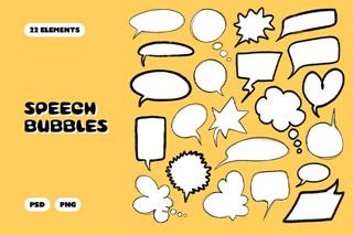 Download Hand Drawn Comic Speech Bubbles